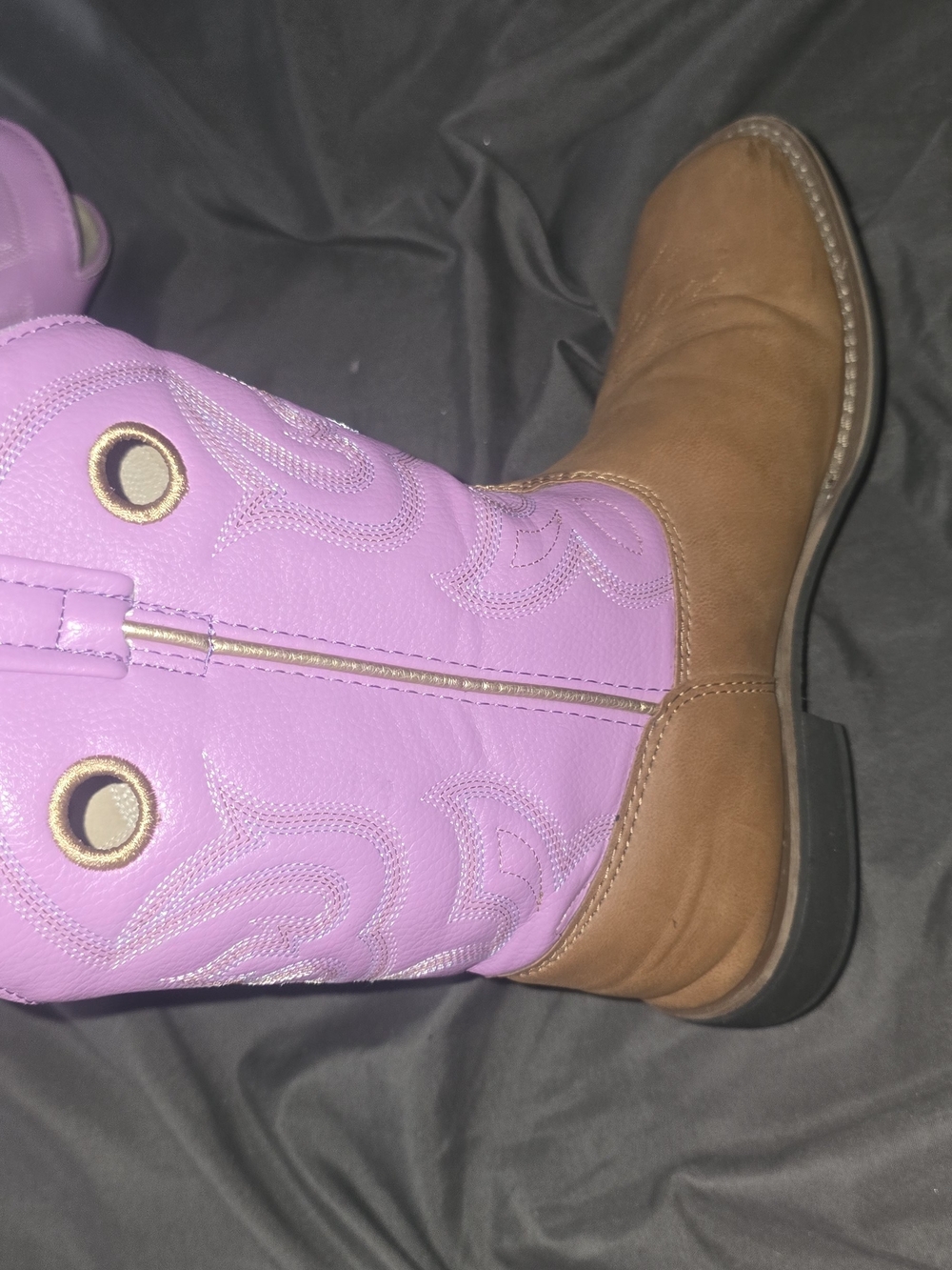 Pink & Tan Western Cowboy Boots Size 5 - Picture 5 of 5